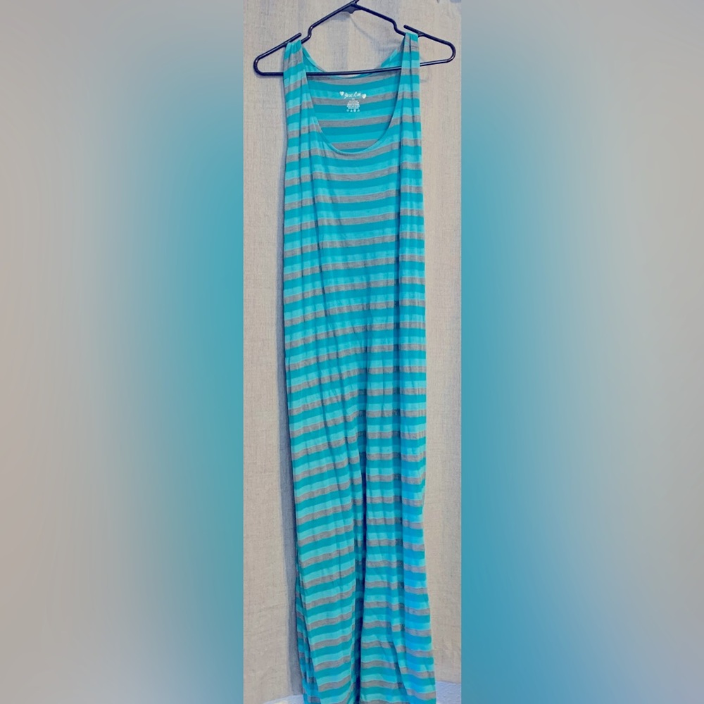 “Just Love” Blue/Gray Tank Top Dress